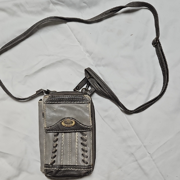 Gray and Black Crossbody Wallet - Picture 1 of 6